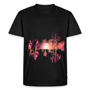 Paysage forestier - T-shirt Premium bio Homme - noir - Devant - Nico (187cm)
