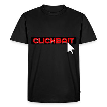 internet clickbat - Men's Premium Organic T-Shirt - black - Front - Nico (187cm)