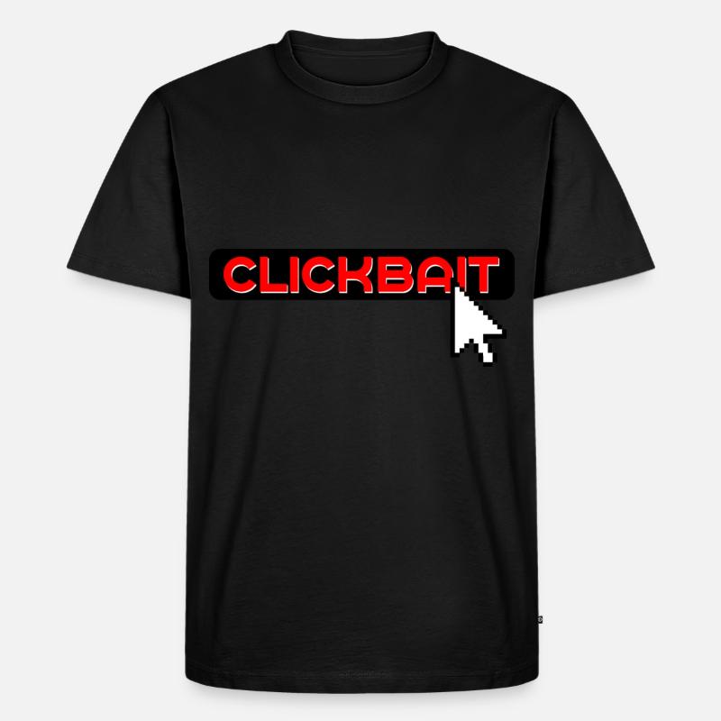 internet clickbat - Männer Premium Bio T-Shirt - Schwarz