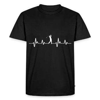 Golf Heartbeat Golfing - T-shirt Premium bio Homme - noir - Devant - Nico (187cm)