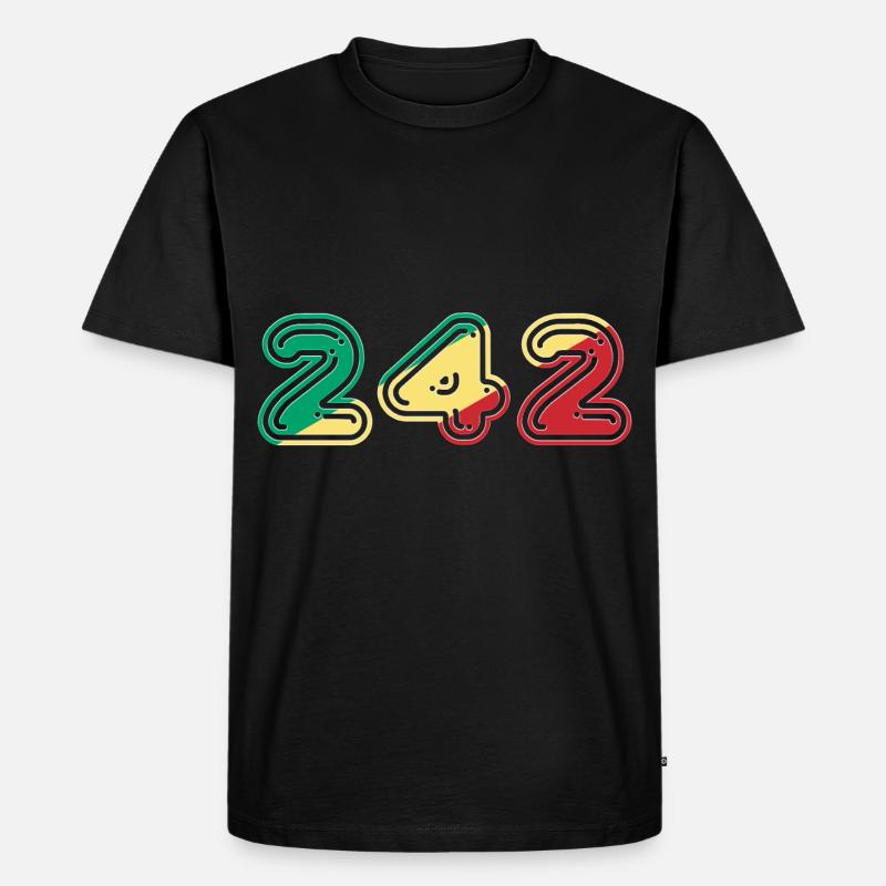 Team 242 Kongo - Männer Premium Bio T-Shirt - Schwarz