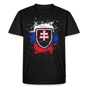 Slovénie UE - T-shirt Premium bio Homme - noir - Devant - Nico (187cm)