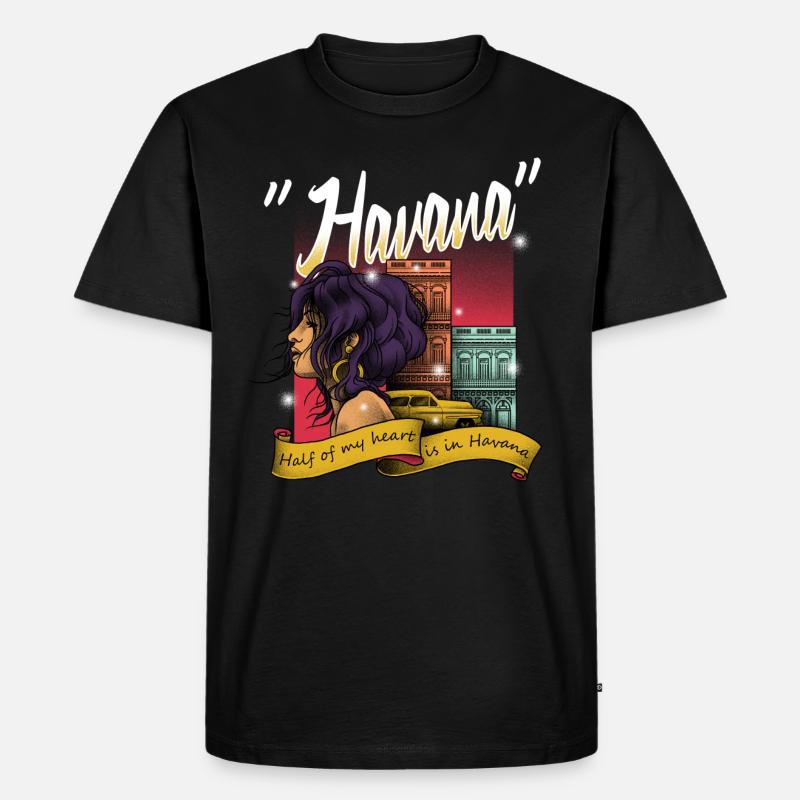 Havana Cuba Salsa Merengue - Männer Premium Bio T-Shirt - Schwarz