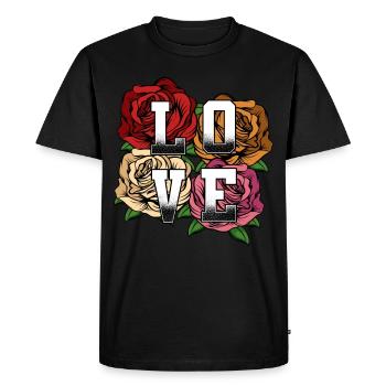 Déclaration de roses d'amour de l'idée de déclaration de déclaration d'amour - T-shirt Premium bio Homme - noir - Devant - Nico (187cm)