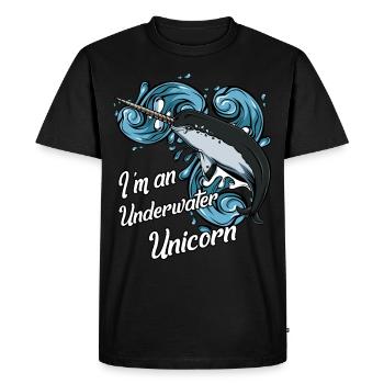 Licorne sous-marine | Narwhal Funny Animal Gift - T-shirt Premium bio Homme - noir - Devant - Nico (187cm)