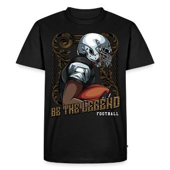 American Football The Legend | Ball sport gift - Men's Premium Organic T-Shirt - black - Front - Nico (187cm)