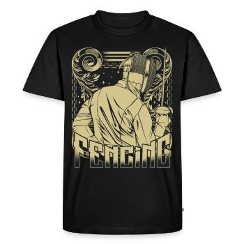 Vintage Retro Style Escrime sport cadeau - T-shirt Premium bio Homme - noir - Devant - Nico (187cm)