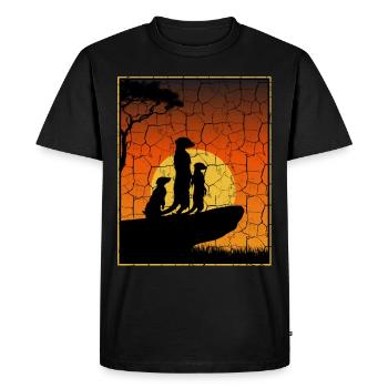 suricates - T-shirt Premium bio Homme - noir - Devant - Nico (187cm)