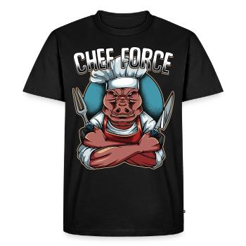 Couteau de cuisine chef sanglier - T-shirt Premium bio Homme - noir - Devant - Nico (187cm)