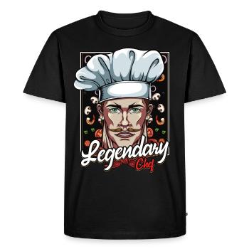 Idée cadeau Chef Chef Cuisine Cuisine - T-shirt Premium bio Homme - noir - Devant - Nico (187cm)