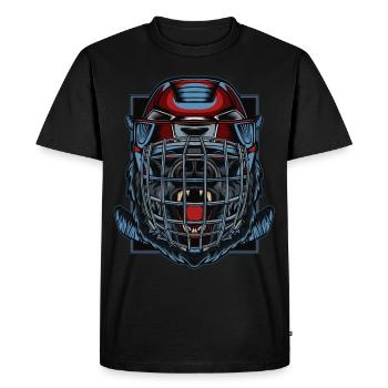Hockey loup loup wolfpack le prédateur de hockey - T-shirt Premium bio Homme - noir - Devant - Nico (187cm)