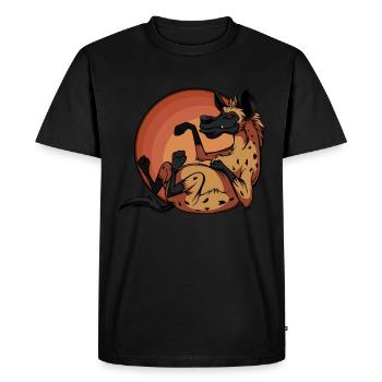 Hyène de bande dessinée - T-shirt Premium bio Homme - noir - Devant - Nico (187cm)