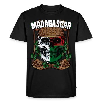 Cadeau Madagascar frais de crâne malgache - T-shirt Premium bio Homme - noir - Devant - Nico (187cm)