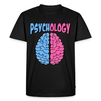 Psychologie psychologie déclaration cadeau du cerveau - T-shirt Premium bio Homme - noir - Devant - Nico (187cm)
