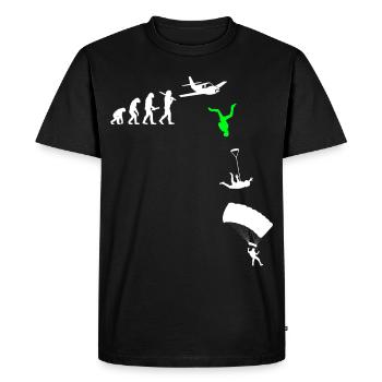 Chemise Parachute, Parachutisme, Freefly - T-shirt Premium bio Homme - noir - Devant - Nico (187cm)