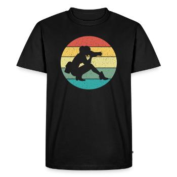 Photographie Photographe Femme Rétro Vintage Cadeau - T-shirt Premium bio Homme - noir - Devant - Nico (187cm)