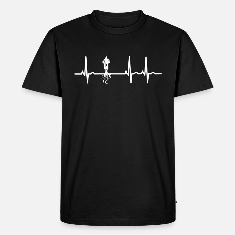 Squid ECG Gift Idea - Men's Premium Organic T-Shirt - black