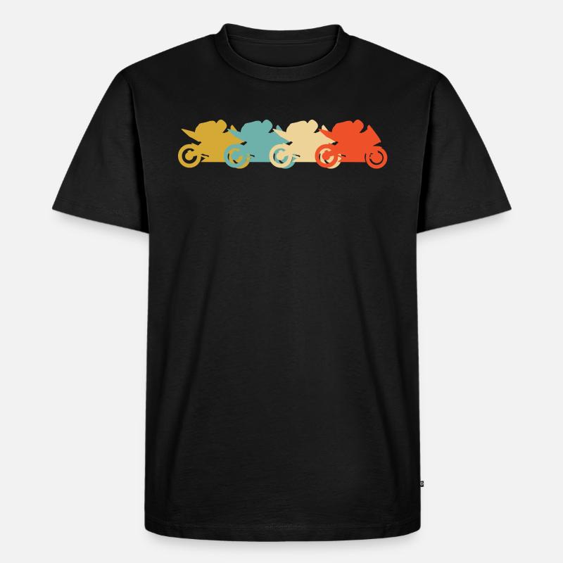 Motorrad-Straßenrennen - Männer Premium Bio T-Shirt - Schwarz