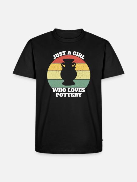 Ceramic Ceramic Porcelain Girl - Men's Premium Organic T-Shirt - black