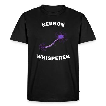 Neurone Whisperer - T-shirt Premium bio Homme - noir - Devant - Nico (187cm)