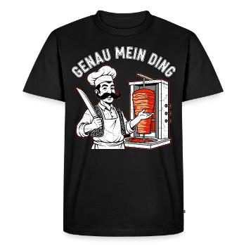 Exactly my thing doner kebab chef grill funny - Men's Premium Organic T-Shirt - black - Front - Nico (187cm)