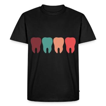 Dent - T-shirt Premium bio Homme - noir - Devant - Nico (187cm)