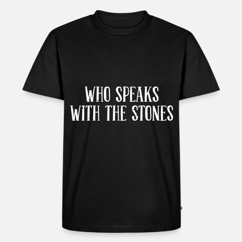 Steinmetz Steinbildhauer Spruch - Männer Premium Bio T-Shirt - Schwarz