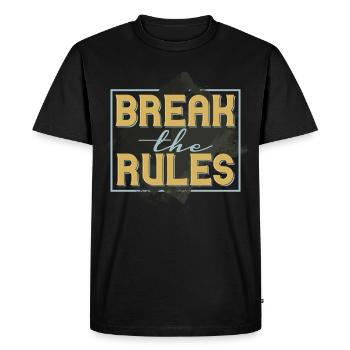 Break the rules - Men's Premium Organic T-Shirt - black - Front - Nico (187cm)