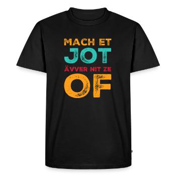 Mach et jot Jerundjesetz Köln - Männer Premium Bio T-Shirt - Schwarz - Vorne - Nico (187cm)