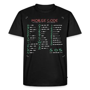 Morse Code RadioAmateur Radio Amateur - T-shirt Premium bio Homme - noir - Devant - Nico (187cm)