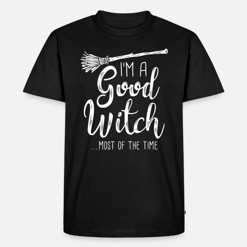 Witch - Good Witch - Mostly - Dark - Men's Premium Organic T-Shirt - black
