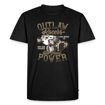 Hot Rod - Voitures de course classiques - lumineuses - T-shirt Premium bio Homme - noir - Devant - Nico (187cm)