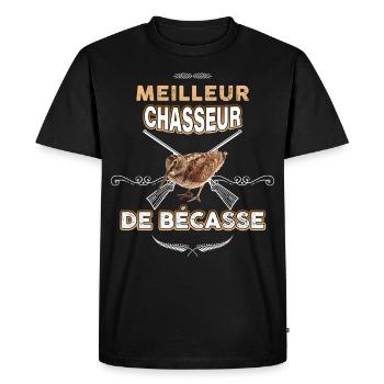 Meilleur chasseur de bécasse - T-shirt Premium bio Homme - noir - Devant - Nico (187cm)