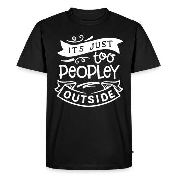 Antisocial - Far too human - neg - Men's Premium Organic T-Shirt - black - Front - Nico (187cm)