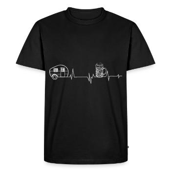 wohnmobil urlaub auf reise mit freiheit in natur - Männer Premium Bio T-Shirt - Schwarz - Vorne - Nico (187cm)