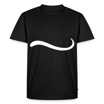 Underline line swing line Swash Swosh - Men's Premium Organic T-Shirt - black - Front - Nico (187cm)