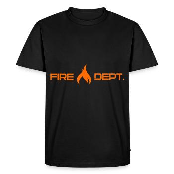 fire department flame - Fire brigade blaze - Men's Premium Organic T-Shirt - black - Front - Nico (187cm)