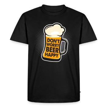 Beer Beer Toast Cadeau Alcool - T-shirt Premium bio Homme - noir - Devant - Nico (187cm)