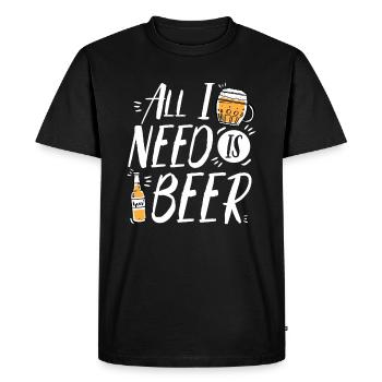 Beer Beer Toast Cadeau Alcool - T-shirt Premium bio Homme - noir - Devant - Nico (187cm)