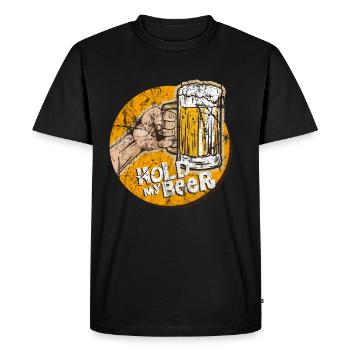 alcohol - Men's Premium Organic T-Shirt - black - Front - Nico (187cm)