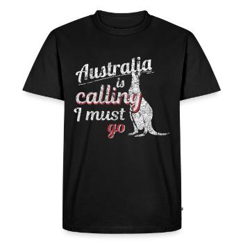 Australia - Men's Premium Organic T-Shirt - black - Front - Nico (187cm)