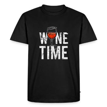 alcohol - Men's Premium Organic T-Shirt - black - Front - Nico (187cm)