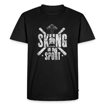 Ski d'hiver - T-shirt Premium bio Homme - noir - Devant - Nico (187cm)