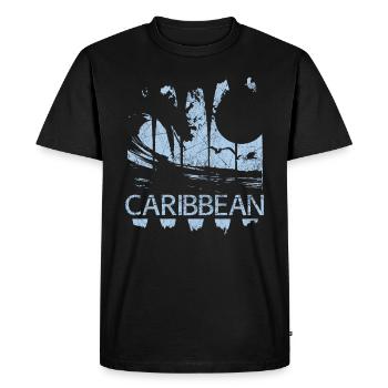 Idée de cadeau de vacances Caraïbes Caraïbes - T-shirt Premium bio Homme - noir - Devant - Nico (187cm)