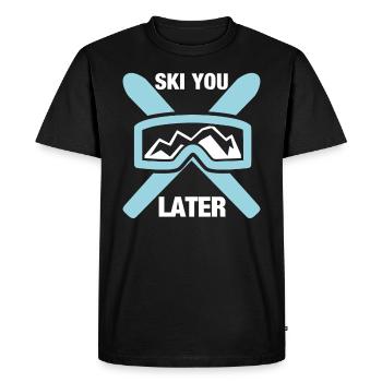Ski You Later Winter Holiday Cadeau de vacances de ski - T-shirt Premium bio Homme - noir - Devant - Nico (187cm)