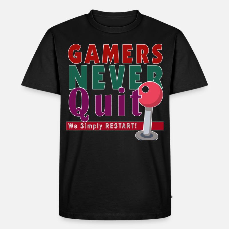 Zocken Gaming Geschenkidee Nerd - Männer Premium Bio T-Shirt - Schwarz