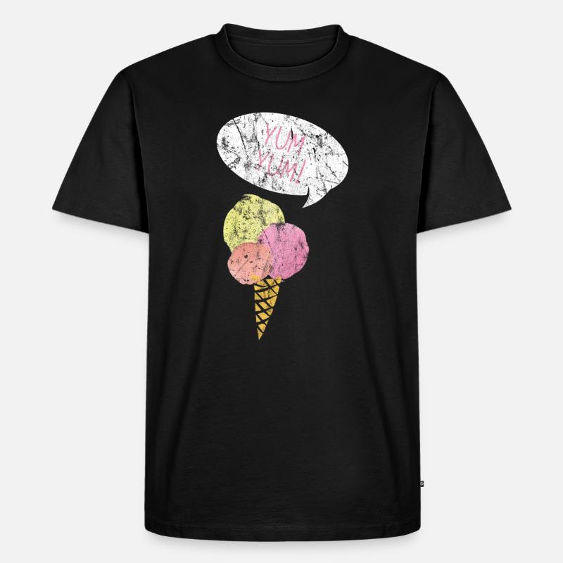 Eis Eiscreme Sommer Geschenkidee - Männer Premium Bio T-Shirt - Schwarz