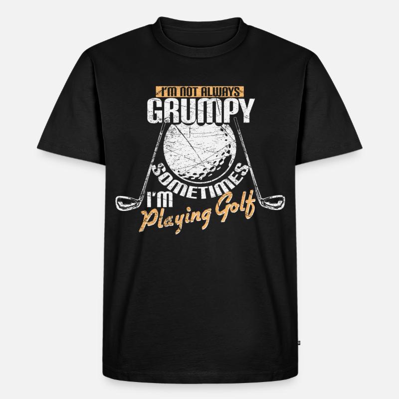 Golf Spruch - Männer Premium Bio T-Shirt - Schwarz