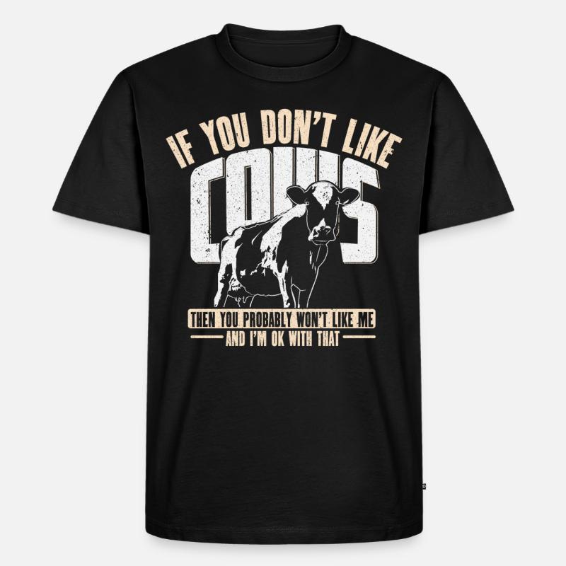 Kuh Spruch Geschenk - Männer Premium Bio T-Shirt - Schwarz