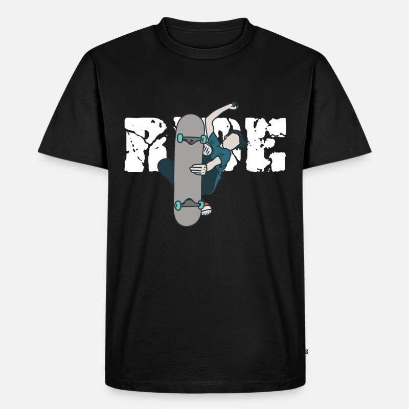 Skateboard - Männer Premium Bio T-Shirt - Schwarz